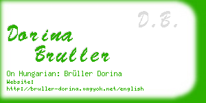 dorina bruller business card